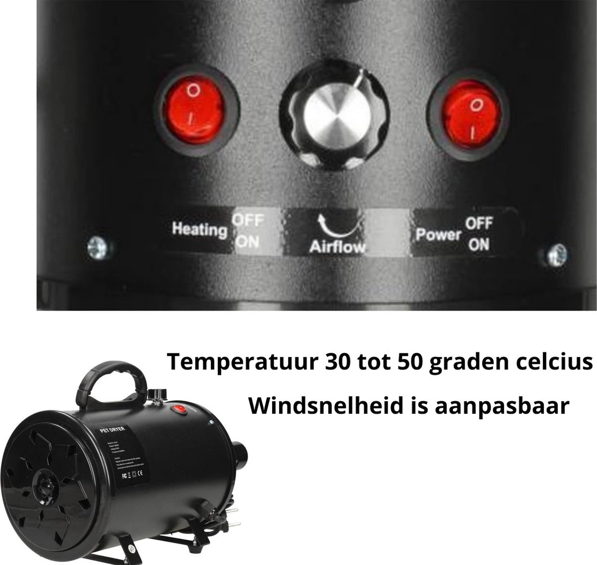 Forgoods Professionele Hondenfohn - Waterblazer Voor Honden - Hondenfohn Met 4 Opzetstukken - 2800W Verstelbaar Vermogen - Roze 11 Forgoods Professionele Hondenfohn - Waterblazer Voor Honden - Hondenfohn Met 4 Opzetstukken - 2800W Verstelbaar Vermogen - Roze - Afbeelding 9