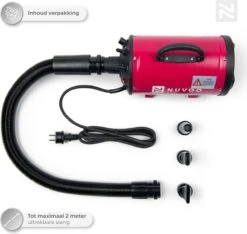 Nuvoo Professionele Hondenföhn / Waterblazer / Hondenborstel Met 3 Opzetstukken - Verstelbare Vermogen Tot 2200W - Warme / Koude Stand - Rood 17 Nuvoo Professionele Hondenföhn / Waterblazer / Hondenborstel Met 3 Opzetstukken - Verstelbare Vermogen Tot 2200W - Warme / Koude Stand - Rood -Hondenbenodigdheden 1200x1136 2