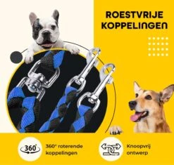 KCMultisupplies Dubbele Hondenriem Voor 2 Honden - Duo Hondenlijn Voor Hond - 120cm - Hondenleiband Riem -Hondenbenodigdheden 1200x1141 1