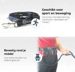 Canicross Looplijn Hond Met Heupriem Voor Hardlopen - Elastische Handsfree Hondenriem - Honden Trainingslijn - 150/200cm - Grijs -Hondenbenodigdheden 1200x1142 1