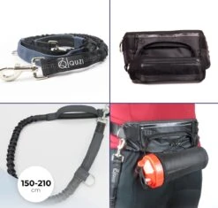 Canicross Looplijn Hond Met Heupriem Voor Hardlopen - Elastische Handsfree Hondenriem - Honden Trainingslijn - 150/200cm - Grijs -Hondenbenodigdheden 1200x1142 2