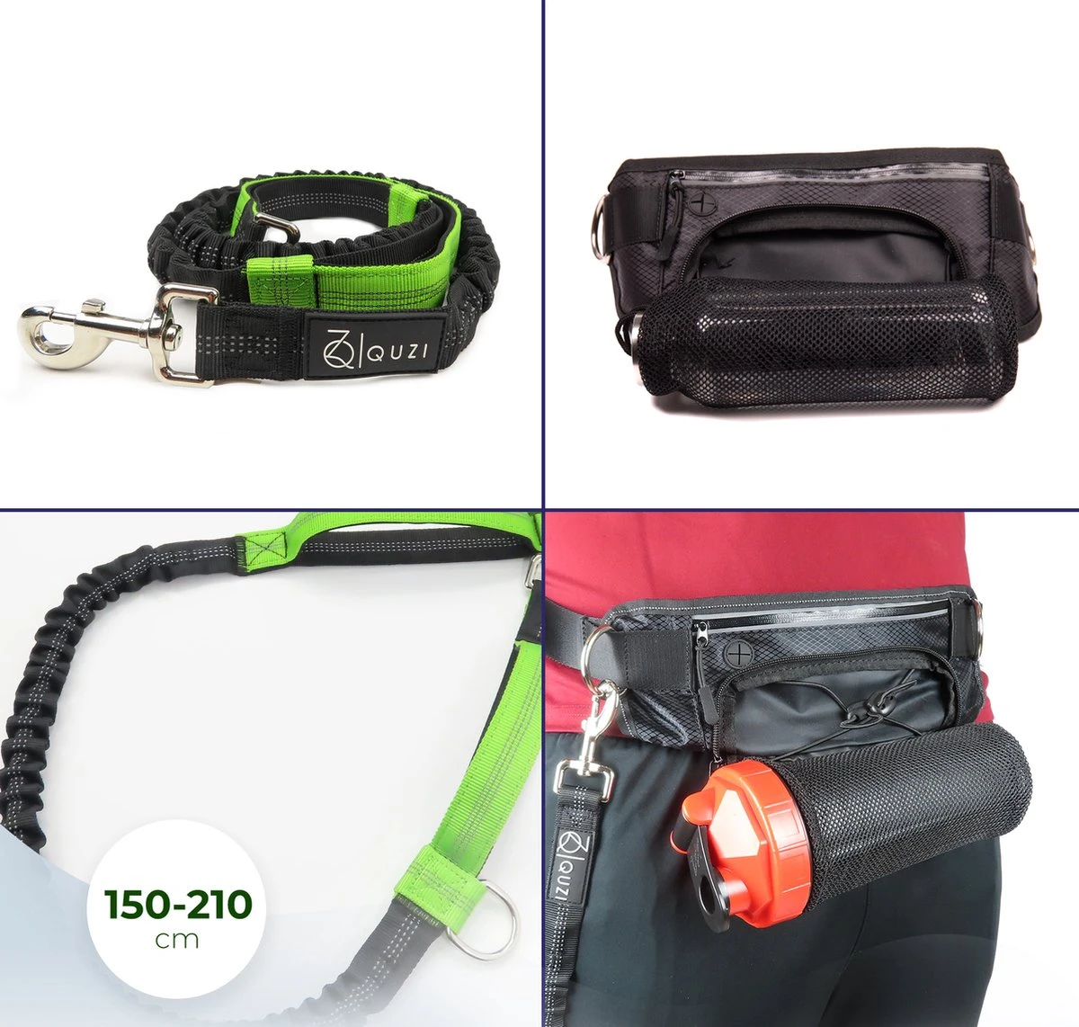 Canicross Looplijn Hond Met Heupriem Voor Hardlopen - Elastische Handsfree Hondenriem - Honden Trainingslijn - 150/200cm - Groen 11 Canicross Looplijn Hond Met Heupriem Voor Hardlopen - Elastische Handsfree Hondenriem - Honden Trainingslijn - 150/200cm - Groen - Afbeelding 9