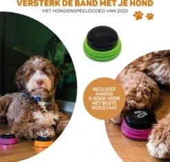 Vulpes Pets® PRO Praatknop Voor Honden - Dogbuttons - Laat Uw Huisdier Spreken - Hondenspeelgoed - Honden Training - Incl. E-Book & Trainingsstickers -Hondenbenodigdheden 1200x1143 18