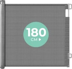 Château Animaux® - Tot 180cm Breed Traphekje Oprolbaar Hond - Stijlvolle Oplossing - Dieren Hek - Honden Hek