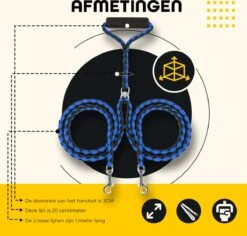 KCMultisupplies Dubbele Hondenriem Voor 2 Honden - Duo Hondenlijn Voor Hond - 120cm - Hondenleiband Riem -Hondenbenodigdheden 1200x1147