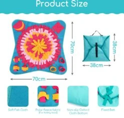 Nobleza Snuffelmat - Speelmat - Hondenspeelgoed - Fleece - Snackmat - 70 X 70 Cm -Hondenbenodigdheden 1200x1148 11