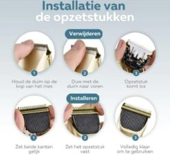 BYER Professionele Dieren Tondeuse Set - Voor Huisdieren Katten & Honden - Draadloos - Oplaadbare Pet Trimmer - Dog Tondeuze Clipper - 5 Standen & Vier Opzetkammen - Low Noise 18 BYER Professionele Dieren Tondeuse Set - Voor Huisdieren Katten & Honden - Draadloos - Oplaadbare Pet Trimmer - Dog Tondeuze Clipper - 5 Standen & Vier Opzetkammen - Low Noise -Hondenbenodigdheden 1200x1148 4