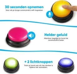 BFreshPets Praatknop Voor Honden - 6 Stuks - Dogbuttons - Hondenspeelgoed - Honden Training - Laat Uw Huisdier Spreken -Hondenbenodigdheden 1200x1150 19