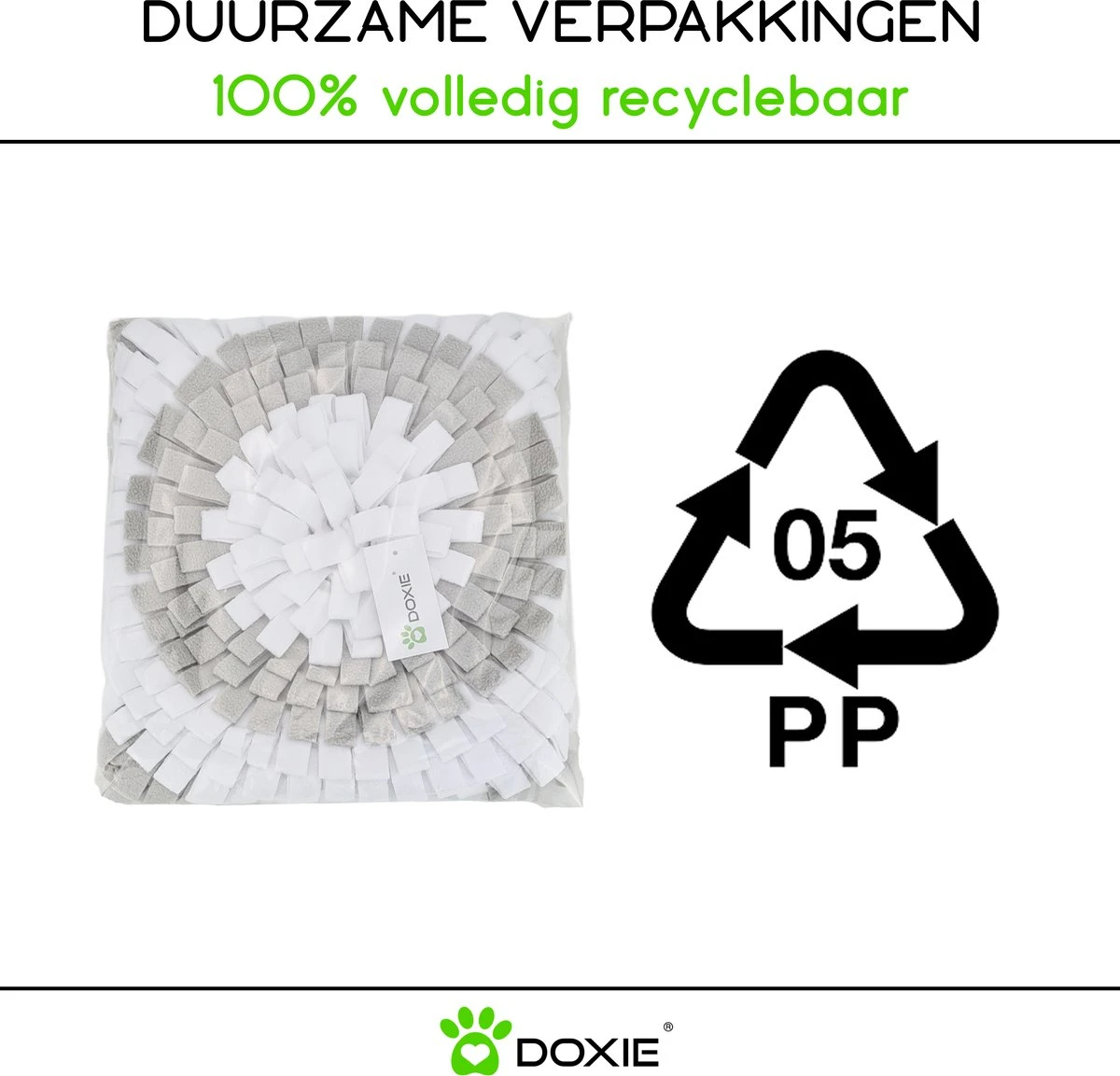 Doxie® Hondenspeelgoed – Speelgoed Hond – Snuffelmat – Antislip – Wasbaar – ⌀ 50 Cm – Lichtgrijs Met Wit 10 Doxie® Hondenspeelgoed – Speelgoed Hond – Snuffelmat – Antislip – Wasbaar – ⌀ 50 Cm – Lichtgrijs Met Wit - Afbeelding 8