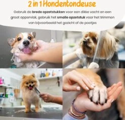 Loyalpetclub® Professionele 2-in-1 Hondentondeuse Voor Dikke Vacht – Draadloze Honden Tondeuse & Hondentrimmer – Stille Tondeuse Katten & Honden Trimset - Inclusief Opbergtasje -Hondenbenodigdheden 1200x1153 6