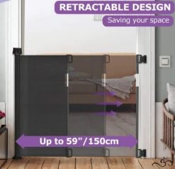 Caedentes - Hondenhek – Inrolbaar – Dierenhek -tot 150cm Uitrolbaar – Zwart -Hondenbenodigdheden 1200x1154 1