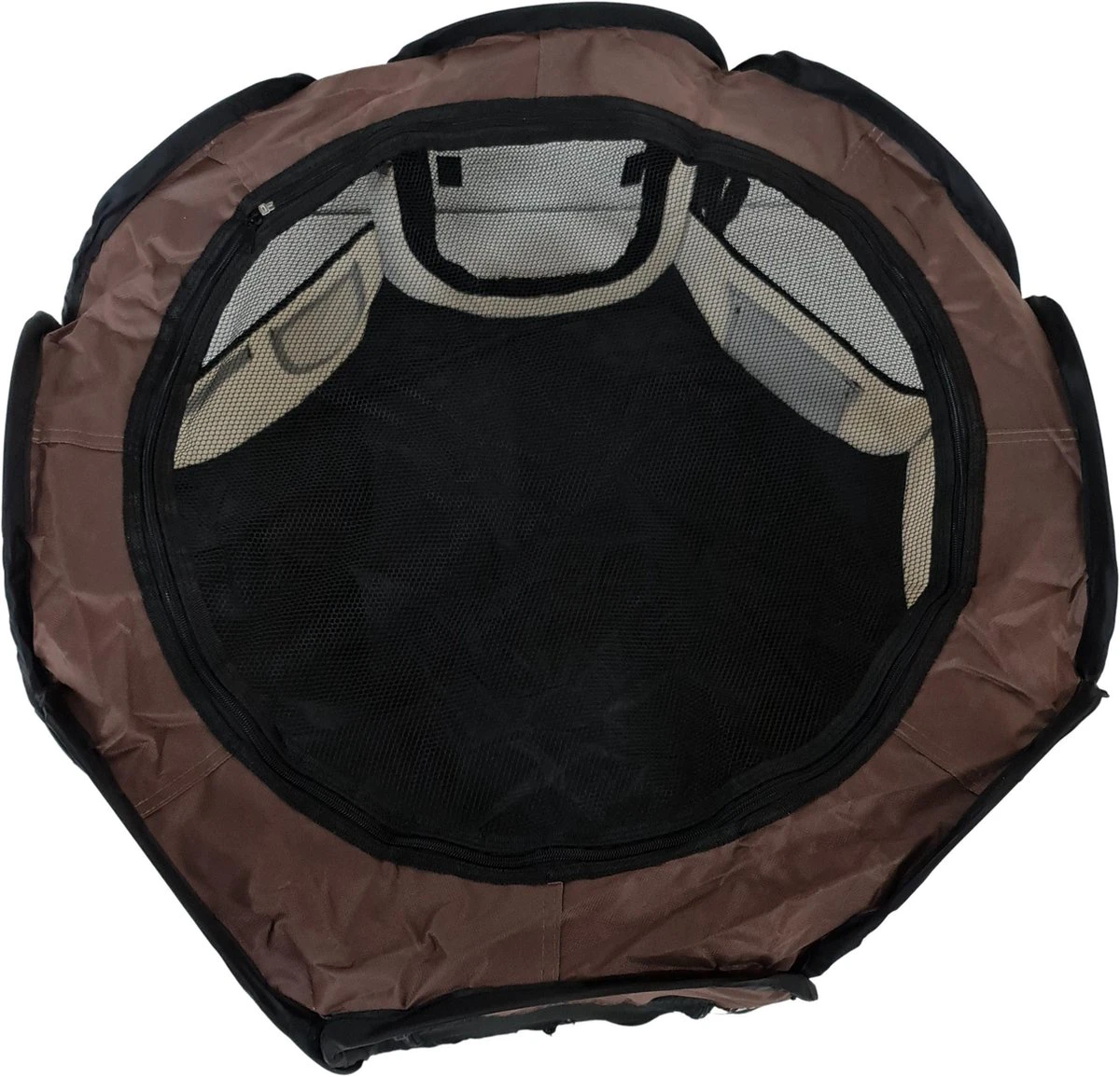 Dailyibed Opvouwbare Puppyren - Bruin - 115x115x58 Cm - Incl. Draagtas - Incl. Voederbak 10 Dailyibed Opvouwbare Puppyren - Bruin - 115x115x58 Cm - Incl. Draagtas - Incl. Voederbak - Afbeelding 8