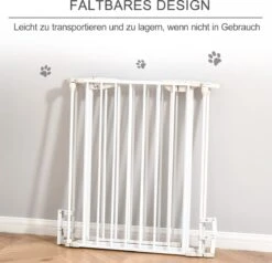 PawHut Afschermhek Voor Honden Veiligheidshek Hondenhek 3 Elementen Kunststof Wit D06-100V01 -Hondenbenodigdheden 1200x1156 3