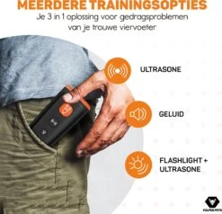 Vulpes Pets® Ultrasone Anti Blaf Apparaat – 3-in-1 Anti Blaf Apparaat Pro - Diervriendelijk & Zonder Schok - Alternatief Anti Blafband - Voor Kleine & Grote Honden - Audio - Flashlight - USB-Oplaadbaar -Hondenbenodigdheden 1200x1157 4