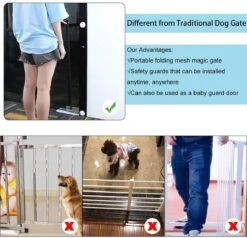 Merkloos ACE Pets – Oprolbaar Hondenrek Voor Binnen - Traphekje Hond Zonder Boren - Veiligheidshek Deurhekje - 180 X 72 Cm - Zwart -Hondenbenodigdheden 1200x1157 5