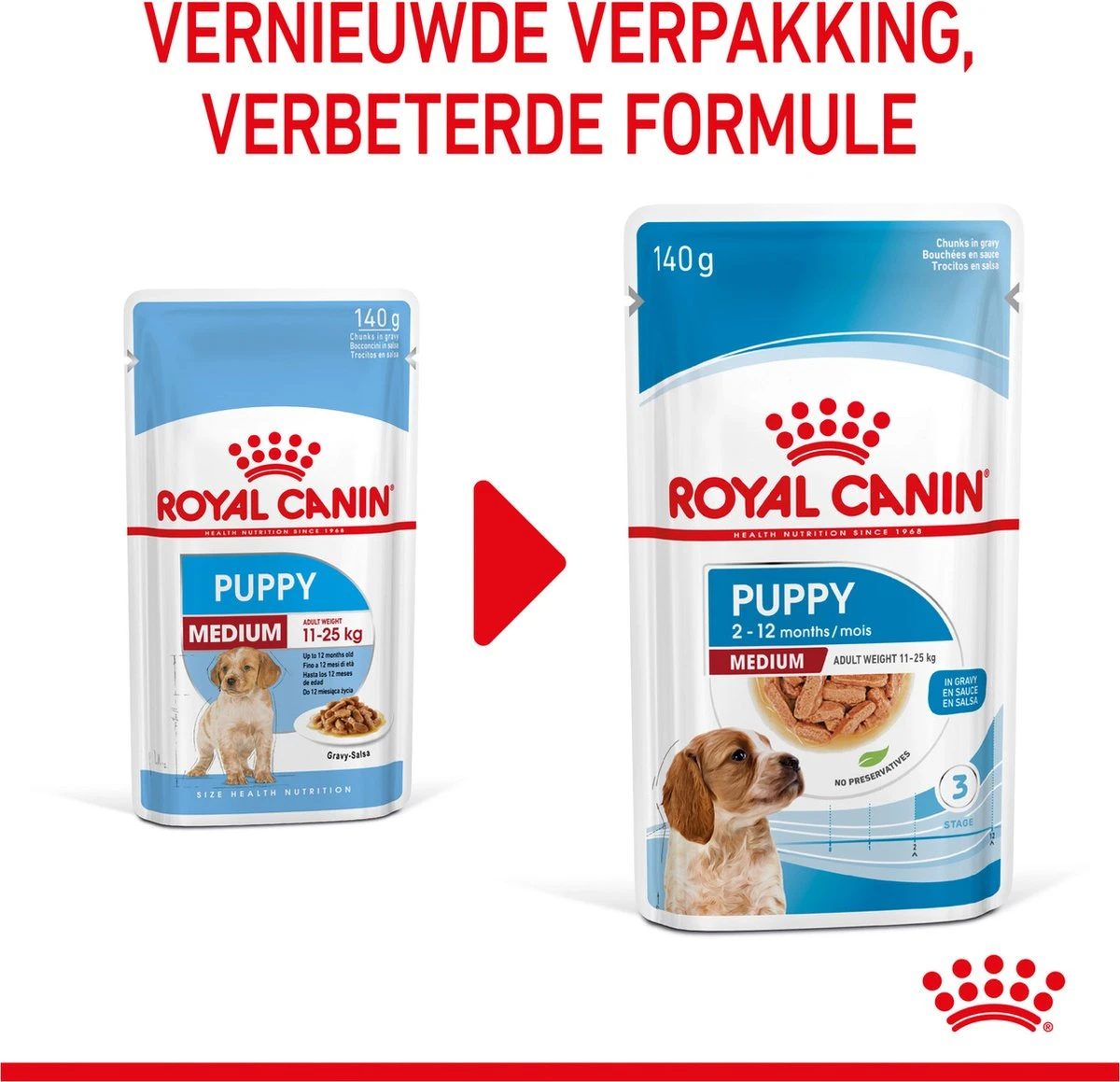 Royal Canin Shn Medium Puppy Pouch - Hondenvoer - 10 X 140 G 14 Royal Canin Shn Medium Puppy Pouch - Hondenvoer - 10 X 140 G - Afbeelding 12