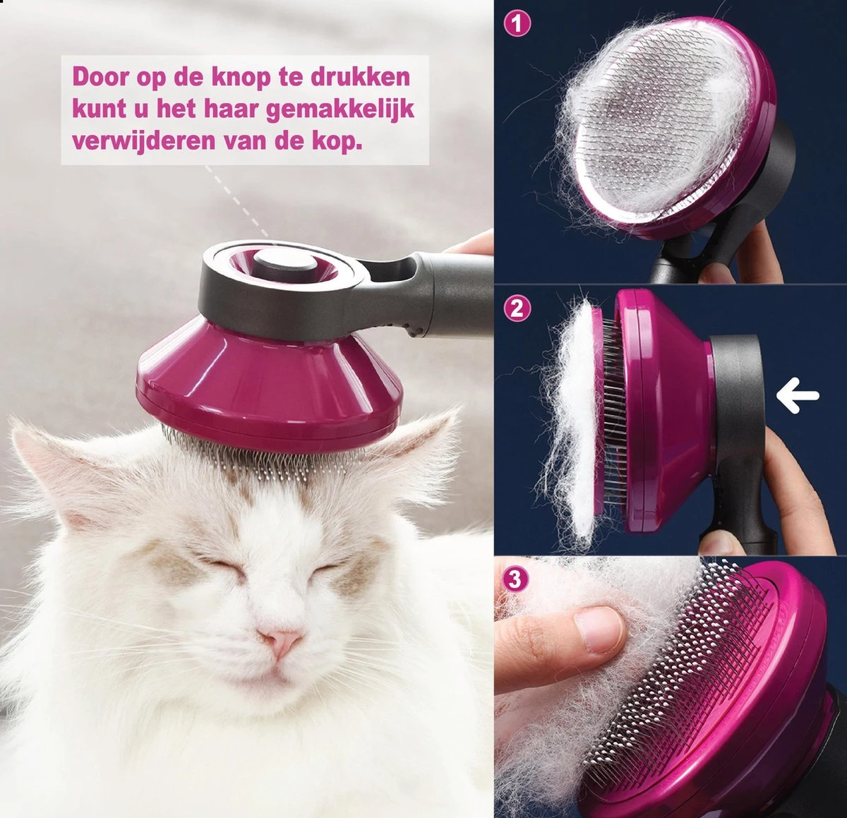 Hondenborstel Set 3 In 1 - Hondenkam - Borstelset - Klittenkam Hond - Ondervacht Kam - Furminator - Slickerborstel - Kattenkam - Verwijderd Klitten En Voorkomt Haaruitval 6 Hondenborstel Set 3 In 1 - Hondenkam - Borstelset - Klittenkam Hond - Ondervacht Kam - Furminator - Slickerborstel - Kattenkam - Verwijderd Klitten En Voorkomt Haaruitval - Afbeelding 4