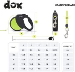 DDOXX Intrekbare Hondenriem, Reflecterend | Vele Kleuren & Maten | Voor Kleine & Grote Honden | Intrekbare Hondenriem Puppy Kat | Hondenriem Accessoires Hond | XS, 3 M, Tot 8 Kg, Geel -Hondenbenodigdheden 1200x1161 1