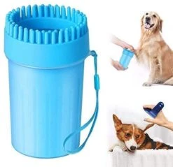Merkloos 2 In 1 Hondenpoten Reiniger - Hondenborstel - Borstel Hond / Kat - Hondenpoot Reiniger - Huisdier Poot Wassen - Borstel - Hondenverzorging - Verzorging Hond - Honden Wassen - Schoonmaak Borstel - Kattenborstel
