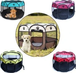 Opvouwbare Puppyren Bruin 90x90x60cm - Puppytent - Dogs&Co -Hondenbenodigdheden 1200x1163 12