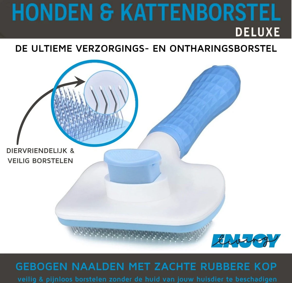 Professionele Kattenborstel/Hondenborstel + BONUS - Bovenvacht | Ondervacht - Langharige | Kortharige - Haarverwijderaar Voor Huisdieren - Kattenkam - Hondenkam 4 Professionele Kattenborstel/Hondenborstel + BONUS - Bovenvacht | Ondervacht - Langharige | Kortharige - Haarverwijderaar Voor Huisdieren - Kattenkam - Hondenkam - Afbeelding 2