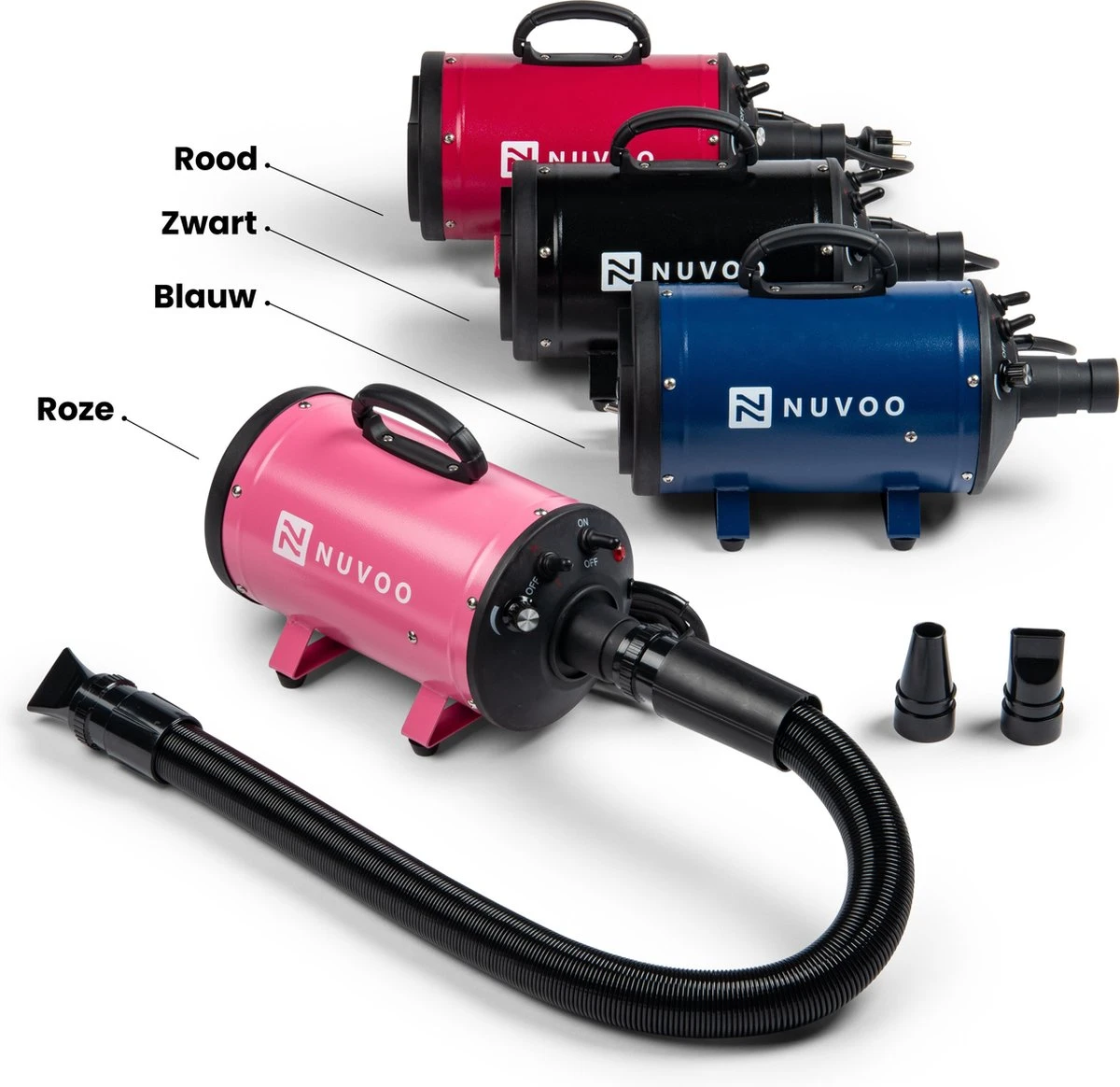 Nuvoo Professionele Hondenföhn / Waterblazer / Hondenborstel Met 3 Opzetstukken - Verstelbare Vermogen Tot 2200W - Warme / Koude Stand - Blauw 12 Nuvoo Professionele Hondenföhn / Waterblazer / Hondenborstel Met 3 Opzetstukken - Verstelbare Vermogen Tot 2200W - Warme / Koude Stand - Blauw - Afbeelding 10