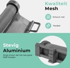 Château Animaux® - Tot 180cm Breed Traphekje Oprolbaar Hond - Stijlvolle Oplossing - Dieren Hek - Honden Hek -Hondenbenodigdheden 1200x1165 12