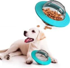 Merkloos Hondenspeeltje UFO Blauw Geschikt Voor Puppy's Tot En Met Grote Honden - Honden Speelgoed - Anti Bijt Speelgoed - Voerbal - Honden Speelgoed Intelligentie - Bijtspeelgoed - Interactieve Hond - Hondenspeeltjes - Traingsbal - Sterk Materiaal - Blauw -Hondenbenodigdheden 1200x1165 19