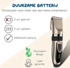 Pawwy Dieren Tondeuse Set Draadloos Voor Honden En Katten – Voor Dikke Vacht - Hondentondeuse – Hondentrimmer - Scheerapparaat - Goud 18 Pawwy Dieren Tondeuse Set Draadloos Voor Honden En Katten – Voor Dikke Vacht - Hondentondeuse – Hondentrimmer - Scheerapparaat - Goud -Hondenbenodigdheden 1200x1165 6