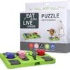 Eat Slow Live Longer Puzzel Rectangle – Intelligentie Speelgoed Voor Honden – Interactief Hondenspeelgoed – Uitdagende Hondenpuzzel – Gerecyclede Materialen – Te Vullen Met Snacks - 25x26x5 Cm - Groen -Hondenbenodigdheden 1200x1167 18