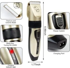 Merkloos Professionele Dierentondeuse - Scheerapparaat Voor Honden En Katten - Trimmer - 4 Opzetstukken - Oplaadbaar - Draadloos - Stil - Verschillende Haar En Vachtlengtes - Haartrimmer - Hondentrimmer - Honden Trimmer - Honden Knippen - Haren Knippen -Hondenbenodigdheden 1200x1167 8