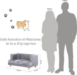 PawHut Hondenbank Huisdierbank Hondenbed Hondenmat Woonkamer PU-leer Kort Pluche Grijs D04-135 14 PawHut Hondenbank Huisdierbank Hondenbed Hondenmat Woonkamer PU-leer Kort Pluche Grijs D04-135 -Hondenbenodigdheden 1200x1168 13