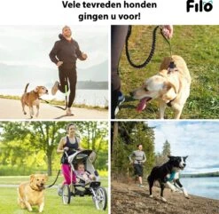 Filo Elastische Hondenriem Middel - Hardlopen En Wandelen - Hardloopriem Hond Handsfree Met Heuptasje - Looplijn Met Heupriem - Canicross Gordel Honden - Riemen - Heupgordel - Leiband -Hondenbenodigdheden 1200x1171