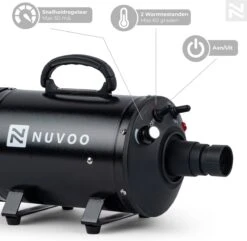 Nuvoo Professionele Hondenföhn / Waterblazer / Hondenborstel Met 3 Opzetstukken - Verstelbare Vermogen Tot 2200W - Warme / Koude Stand - Zwart -Hondenbenodigdheden 1200x1171 4