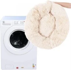 Springos Hondenmand | Superzacht En Luxe | Wasbaar | Donut | Fluffy | Hondenkussen | 60 Cm | Beige -Hondenbenodigdheden 1200x1174 19