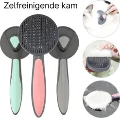 Pakeway T9 - Kattenborstel - Zelfreinigende Kattenkam - Roze - Massageborstel - 19,3 Cm -Hondenbenodigdheden 1200x1174