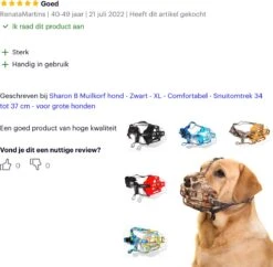 Sharon B Muilkorf Hond - Zwart - XL - Comfortabel - Snuitomtrek 34 Tot 37 Cm - Voor Grote Honden 23 Sharon B Muilkorf Hond - Zwart - XL - Comfortabel - Snuitomtrek 34 Tot 37 Cm - Voor Grote Honden -Hondenbenodigdheden 1200x1174 5