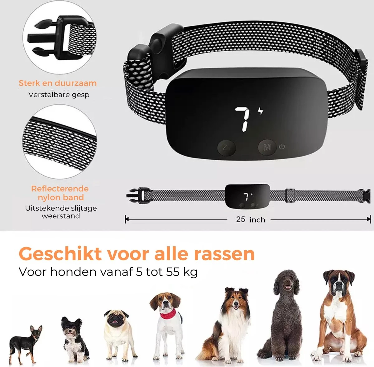 Amaeze Anti Blafband - Opvoedingshalsband Zonder Schok En Diervriendelijk – Blafband Voor Honden – Opvoedingshalsbanden - Voor Kleine En Grote Honden - Antiblafband Zonder Schok Waterdicht - Oplaadbaar - Vibratie En Audio 5 Amaeze Anti Blafband - Opvoedingshalsband Zonder Schok En Diervriendelijk – Blafband Voor Honden – Opvoedingshalsbanden - Voor Kleine En Grote Honden - Antiblafband Zonder Schok Waterdicht - Oplaadbaar - Vibratie En Audio - Afbeelding 3