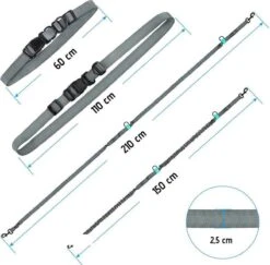 Oak's First Elastische En Diervriendelijke Looplijn Met Heupriem - Hondenriem - 150cm/210cm - Grijs 10 Oak's First Elastische En Diervriendelijke Looplijn Met Heupriem - Hondenriem - 150cm/210cm - Grijs -Hondenbenodigdheden 1200x1180