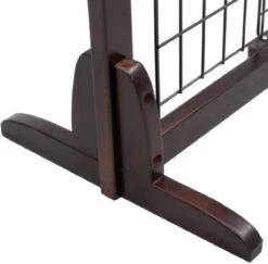 Hondenhek - Traphekje Hond - Traphekje Zonder Boren - Traphekje - BxH 161-97 X 53 Cm - Koffiebruin -Hondenbenodigdheden 1200x1182 9