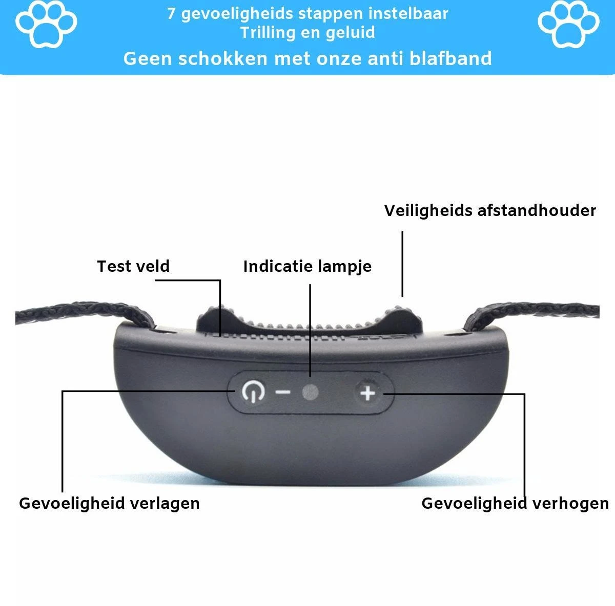 Sworks – Anti Blafband- Honden- Opvoedingshalsband - Geen Elektrische Schok - Geluid En Trilling 4 Sworks – Anti Blafband- Honden- Opvoedingshalsband - Geen Elektrische Schok - Geluid En Trilling - Afbeelding 2