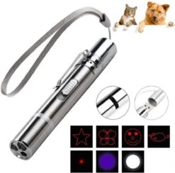 Merkloos Laserpen - Laserlamp - Laserpointer - Laser - Zaklamp - UV-Licht - Multifunctioneel - 7 Verschillende Standen - Dierenspeelgoed - USB-oplaadbaar