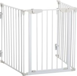 PawHut Afschermhek Voor Honden Veiligheidshek Hondenhek 3 Elementen Kunststof Wit D06-100V01 -Hondenbenodigdheden 1200x1187 8