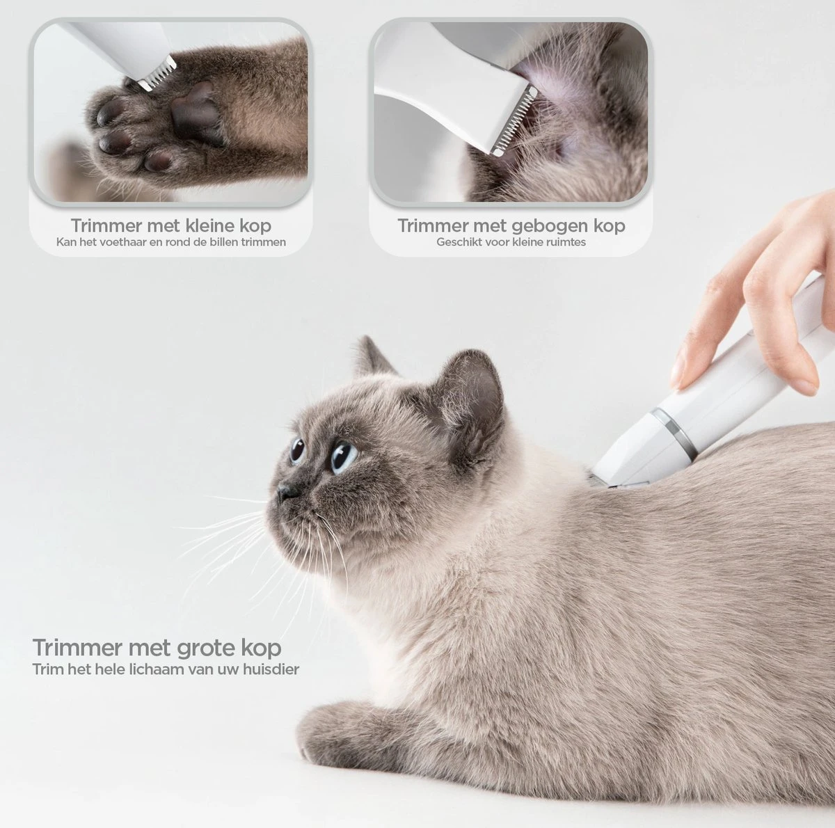 Revo Goods Professionele 4 In 1 Hondentondeuse Set -Ideaal Voor Honden En Andere Huisdieren - Slijper Inbegrepen -Draadloos - Ultra Stil 4 Revo Goods Professionele 4 In 1 Hondentondeuse Set -Ideaal Voor Honden En Andere Huisdieren - Slijper Inbegrepen -Draadloos - Ultra Stil - Afbeelding 3