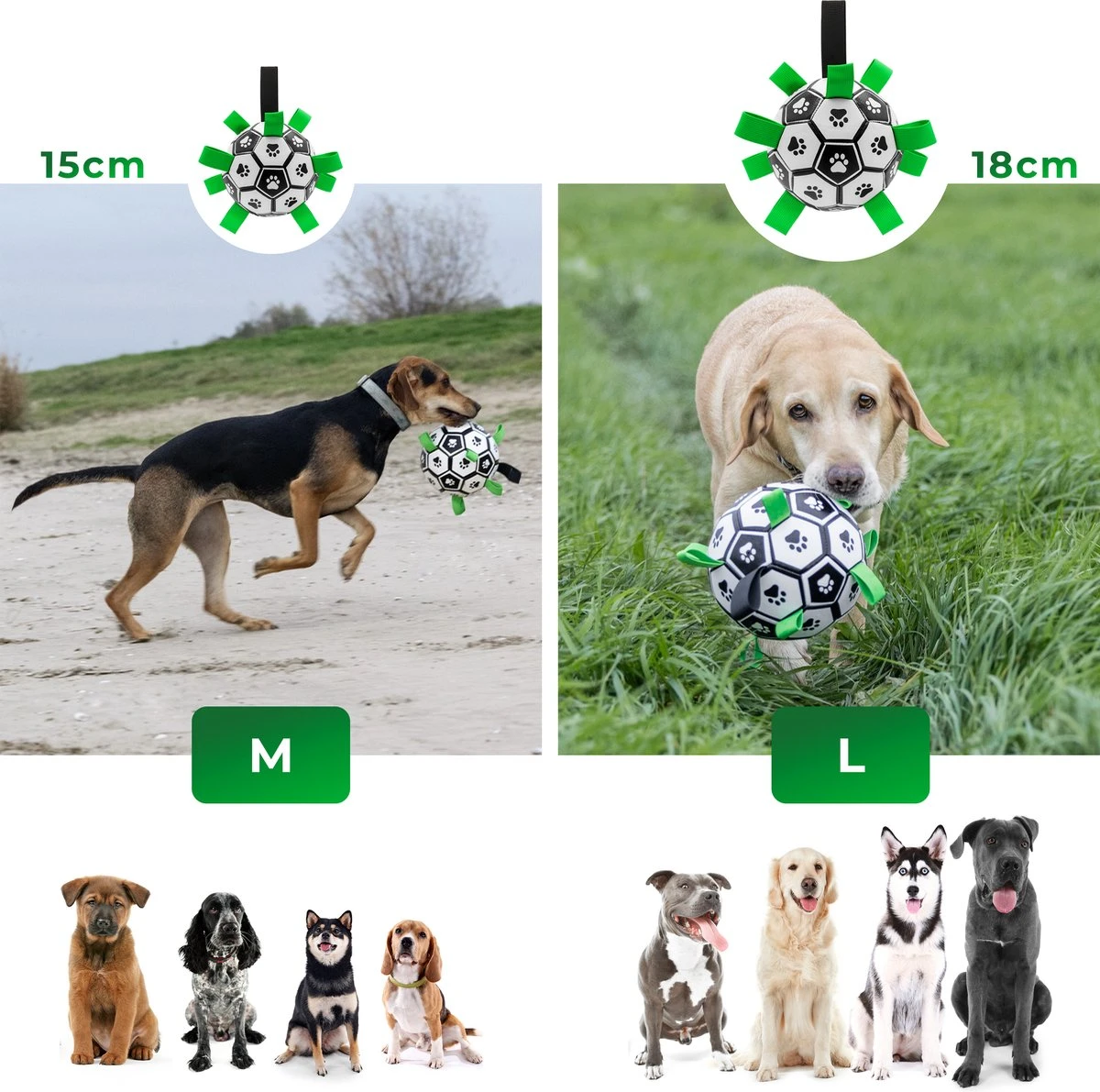 Honden Speelgoed Bal Voetbal Extra Sterk Met Handvaten Ball Hondenbal - 15 Cm - Dutchwide 9 Honden Speelgoed Bal Voetbal Extra Sterk Met Handvaten Ball Hondenbal - 15 Cm - Dutchwide - Afbeelding 7