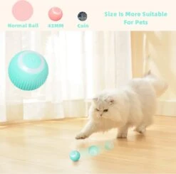 Merkloos Pecute® Elektrische Speelbal - Slimme Interactieve Zelfrollende Bal - Kat En Hond Speelgoed - Kattenspeelgoed - Blauw -Hondenbenodigdheden 1200x1192 11