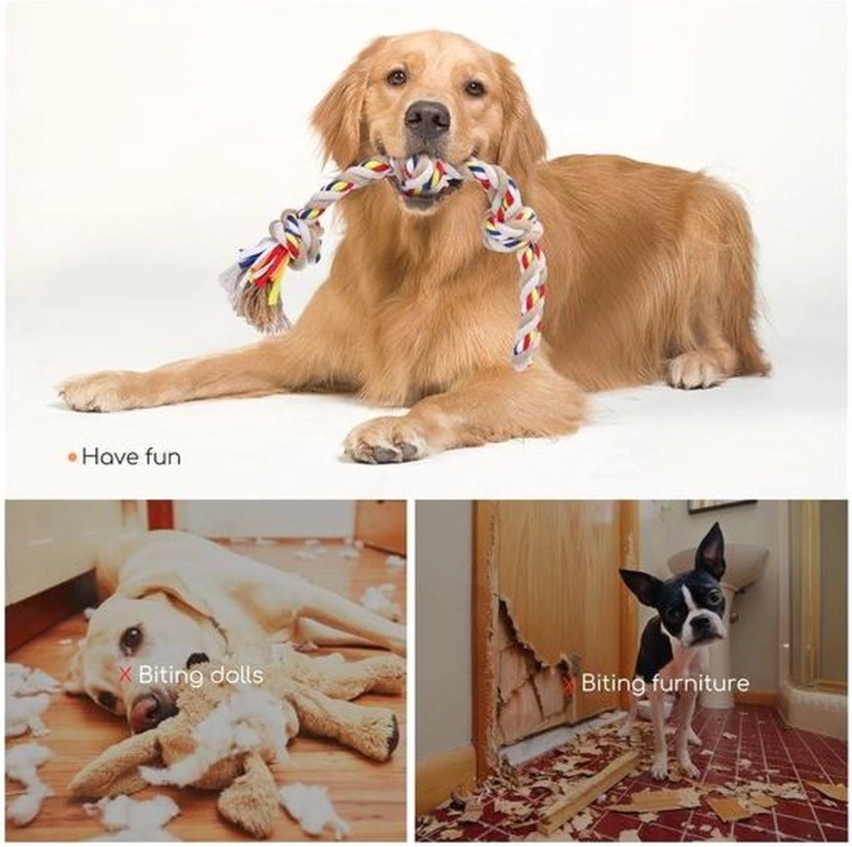 Nobleza Hondentouw - Speeltouw Hond - Flostouw Hond - Trektouw Hond - Lang - Geknoopt 8 Nobleza Hondentouw - Speeltouw Hond - Flostouw Hond - Trektouw Hond - Lang - Geknoopt - Afbeelding 6