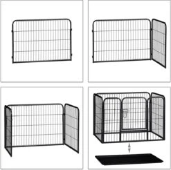 MaxxPet Puppyren - Hondenbench - Puppykennel - Hondenren - 125 X 78 X 80 Cm - Zwart 21 MaxxPet Puppyren - Hondenbench - Puppykennel - Hondenren - 125 X 78 X 80 Cm - Zwart -Hondenbenodigdheden 1200x1197 15
