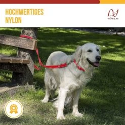 Happilax Dog Leash 2m Adjustable - Red / Reflective - 3-Step Adjustable Leash - Double Leash, Tug Leash - Geschikt Als Hondenriem Voor Grote Honden Of Als Sleepriem Voor Kleine Honden. -Hondenbenodigdheden 1200x1199 2