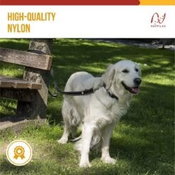 Happilax Dog Leash 2m Adjustable - Black/Reflective - 3-Step Adjustable Leash - Double Leash, Tug Leash - Geschikt Als Hondenriem Voor Grote Honden Of Als Sleepriem Voor Kleine Honden. -Hondenbenodigdheden 1200x1199